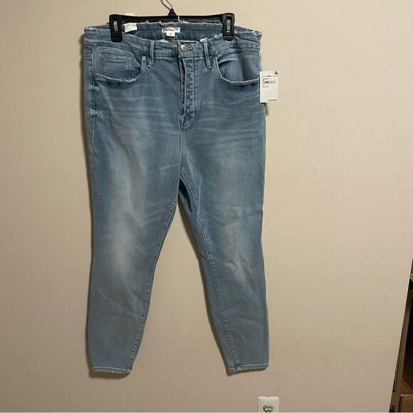 NWT Good American Good Legs Button Fly Skinny Jeans- Size 18 - Picture 3 of 7
